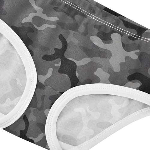 Fun Girls Underwear Toddler 2t Cotton Little Girl Panties Abstract Camouflage Black Grey Briefs Undies Kids4