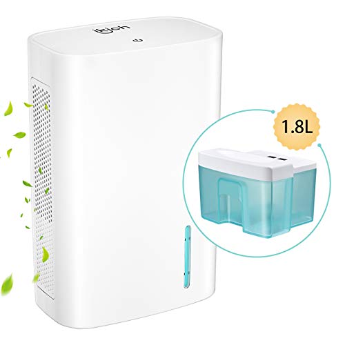IKICH Deshumidificador Compacto Portátil Eléctrico 1800ML Deshumidificador Silencioso Bajo Auto-Apagado Recojer la...