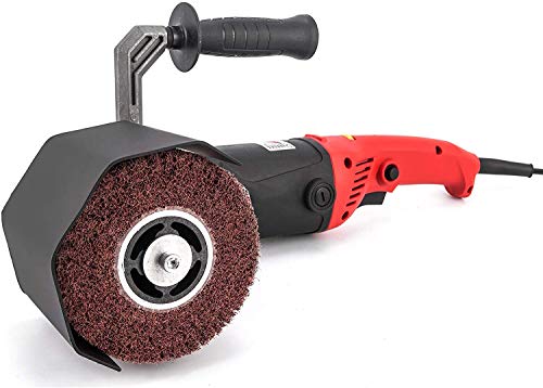 Mophorn 1200W Burnishing Polishing Machine 500-3000 RPM Handle Polishing Machine 110V Wheel Polisher Sander Wire Drawing Machine with 1 Wheel (1200W)