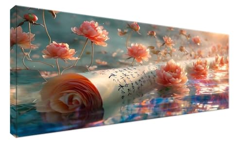 Diamond painting lotus 200x100cm : kit complet peinture diamant adulte