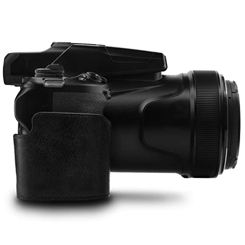 Funda de cuero para cámara Nikon COOLPIX P1000 MegaGear miniatura 2