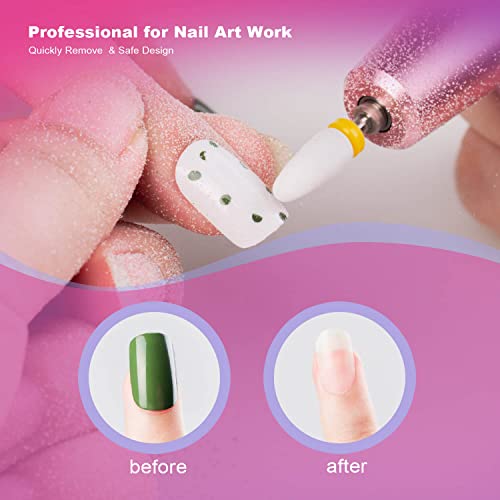 20Pcs Nail Drill Bits, Bovkeoy 3/32 Inch Drill Bits For Nail Drill E-File, Professional Diamond Carbide Nail Drill Bits Set And Ceramic Nail Drill Bits Set For Acrylic Gel Nails, Home Salon #TOP5