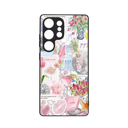 qizjio Coquette Collage Phone Case Shockproof Protective Cute Aesthetic Phone Cover for Samsung Galaxy S25 Ultra