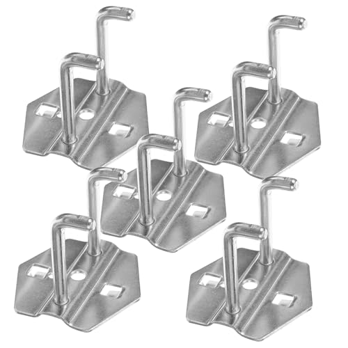 DOITOOL 5pcs Heavy Duty Metal Hooks for Tool Storage Easy Install Pegboard Hooks Sturdy Tool Rack Home Garage Accessories
