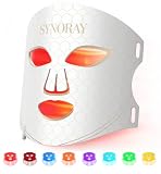 Synoray【Quad-Core 4X More Light Energy 】Red Light Therapy Mask for Face, 630nm 850nm NIR 8 Modes LED Light Therapy,【Food-Grade Silicone,Ultra-Lightweight & Contour-Fit 】Birthday Gifts for Women