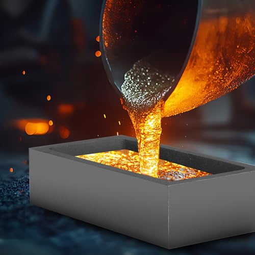 Gadpiparty Graphit Hochreiner GraphitbehäLter 10X5X2.5Cm Schmelztiegel Graphittiegel FüR Labor Metallguss Barrenform Gussformen FüR Metall