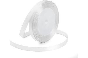 3/8 Inch White Satin Ribbon for DIY and Decoration!
