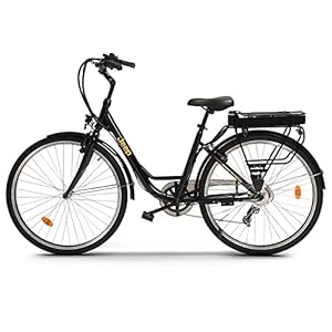 Jeep City E-bike zwart, uniseks, volwassenen, L