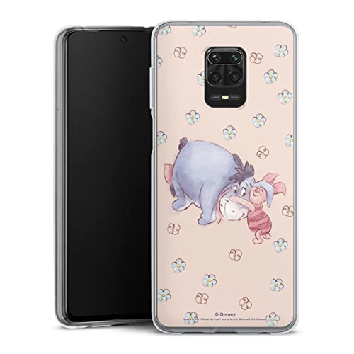 Custodia di silicone compatibile con Xiaomi Redmi Note 9 Pro Custodia trasparente Cover per smartphone trasparente Disney Winnie the Pooh Piglet Asino