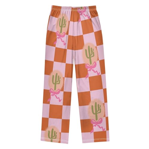 Cactu and Bow Boys Pants Boys Athletic Pants Long Pant for Boywith Pockets Wide-Leg Size 6-14Y2