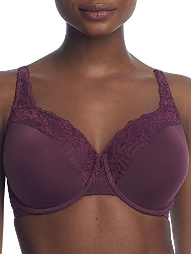 Olga Cloud 9 Lace Lift T-Shirt Bra, 44D, Mauve Wine