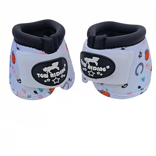 Image of 2520D Horse Bell Boots No-Turn Horse Bell Boots, Equine Ballistic Hoof Overreach Bell Boot, Pair