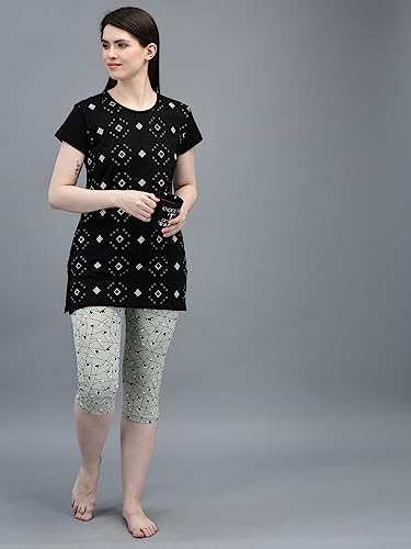 Image of Dollar Missy Women's Combed Cotton Printed Capri