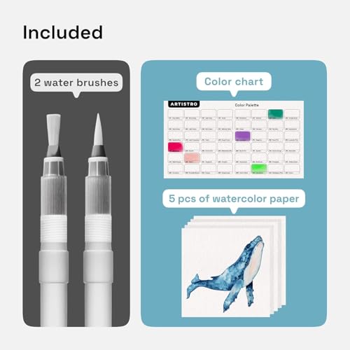 ARTISTRO-Watercolor-Brush-Pens-48-Colors--Gift-for-Artists-Adults-Teens--Includes-2-Water-Brush-Pens--Unique-Vivid-Colors-Real-Calligraphy-Pens--Ideal-for-Illustrations-Watercolor-Effects