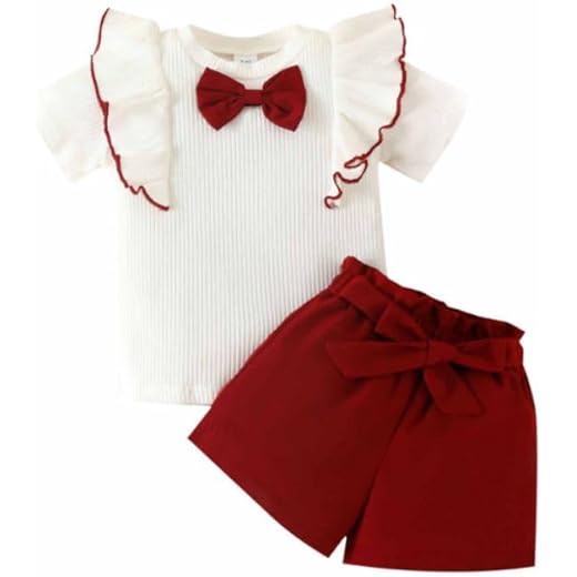 4YOU Beautiful Cotton Blend Top + Shorts for Girls