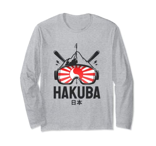 Hakuba Japan Ski Resort Retro Skiing Long Sleeve T-Shirt