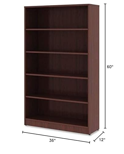 Lorell Bookshelf Bookcase, Mahogany #TOP1