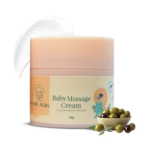 Image of Pure Aura Baby Massage Cream 50g - Doctor Recommended Ayurvedic Baby Cream with Natural Herbs | Chemical-Free Nourishing & Soothing Care for Newborns & Kids