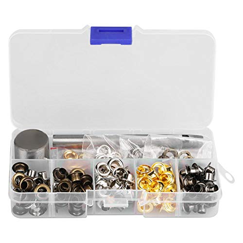 Kit de ojales, ojales de ojales Ojales lisos y ojales de arandelas para reemplazo de accesorios de bricolaje (5mm 220pcs)