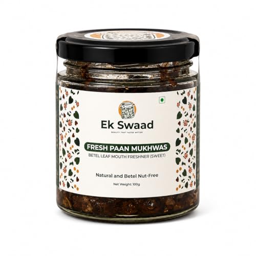 Image of Ek Swaad Fresh Paan Mukhwas | Paan /Betel Leaf Mouth Freshener | No Added Refined Sugar | Natural & Fresh | No Supari, No Katha | No Artificial Additive | 100g