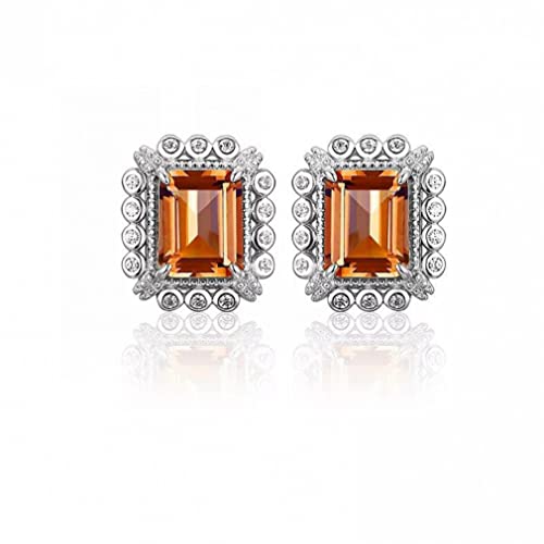 Boucle d'oreille s925 d'exception avec somptueuse pierre de 4.7 carats pour femmes