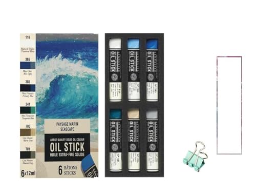 Sennelier Mini Oil Sticks 6pcs pour réussir vos fondus marins sans encombrement