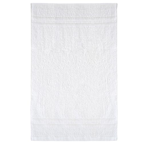 Dyckhoff Gästetücher 10er Set, 100% Baumwolle Zwirnfrottier, weiß, 30x50 cm, 340 g/m²