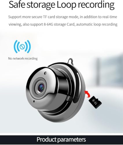Image of Mini Wireless WiFi Camera Hidden for Home Outdoor High HD Focus Magnet Mini Live Stream Night Vision IP Wireless 1080P Audio Video Hidden Indoor Outdoor Camera for Home and Office (Black)