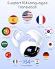 AI Translation Earbuds Real Time 164 Languages 80H Playtime Translator Ear Buds Audifonos Traductores Inglés Español Wireless Earphones Bluetooth Headphones for Travel Business Meeting Learning White #1