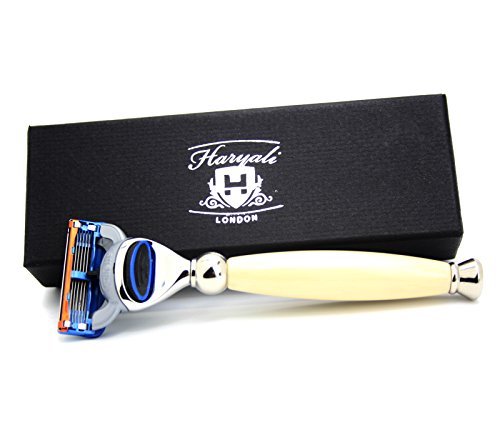 Haryali London Maquinilla de afeitar para hombre de 5 filos para afeitado suave de barba y bigote Cover
