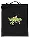 Générique Chien Riche sur les dinosaures – Les enfants adorent mignonnes – Design shlichtes et amusant – Sac en jute (avec anse longue), Noir, 38cm-42cm