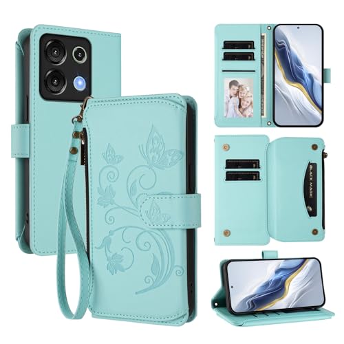 Cover Compatibile con Umidigi G9 5G con Note 9 5G Cordinoã€5 Portacarteã€ã€Portafoglio a cernieraã€ã€Chiusura magnetica〠Stand Flip Custodia Blue