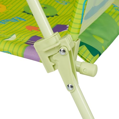 Relaxdays Kinder Klappstuhl, Campingstuhl mit Monster-Motiv, HBT 51,5x36x37,5 cm, Picknickstuhl outdoor, Faltstuhl, bunt