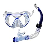 Renoble Trocken Schnorchelset Schnorcheln Set Taucherbrille Schnorchel-Set Anti-Fog Anti-Leck-Schnorchel-Gesichtsbekleidung Weiche Und Bequeme, Glatte Atmung/Geruchlos Für Anfänger