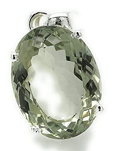 Natural 11ct Green Amethyst 925 Solid...