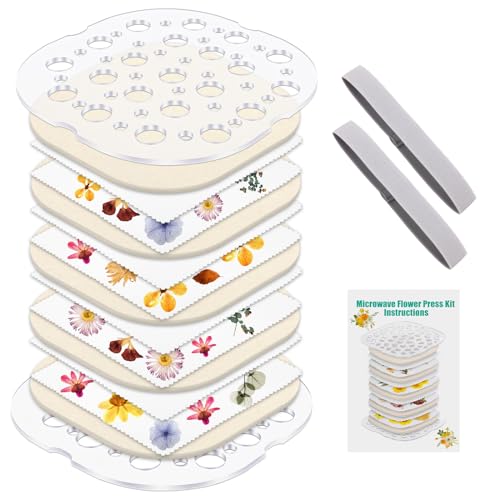 Windspeed Microwave Flower Press, 4 Layers Flower...