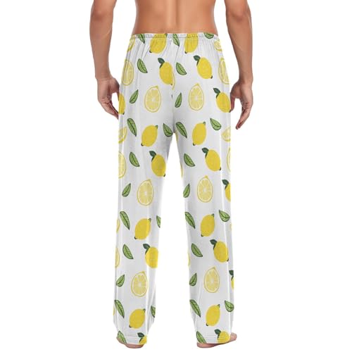 Laprad Men's Pajama Pants Lounge Comfy Pjs Bottoms Lemon Soft Sleep Pant with Pockets3