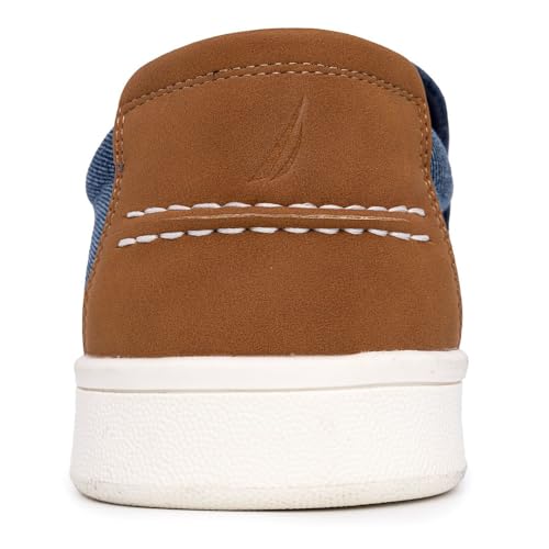 Image of Nautica Men's Slip-On Loafers Casual Moc Toe Sneakers Boat Shoes Slipper for Men - Lightweight & Comfortable - Derwin