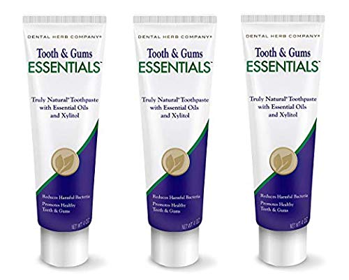 Dental Herb Company - Essentials Toothpaste (4 oz.) Fluoride-Free & Antimicrobial for Whole Mouth Protection (3 Pack)