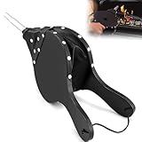 Roysmart Blasebalg, Goldfarbene Ziernägel, Aufhängeschlaufe, Kunststoffbalg - Schwarz