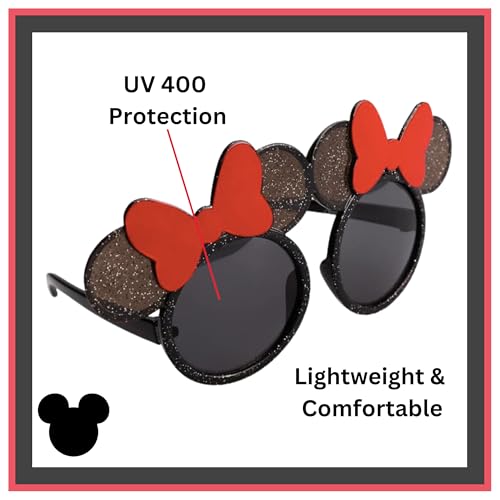Sun-Staches Mickey or Minnie Mouse Sunglasses for Kids | Official Disney Accessory | Vacation, Park or Costume | Kid Size2
