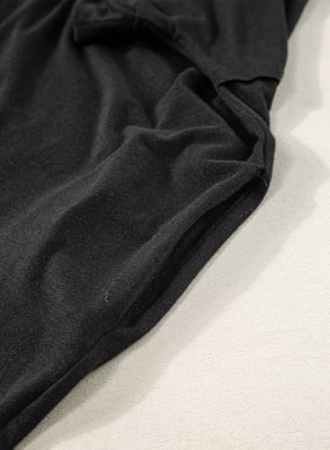 Image of Dokotoo Womens Long Shirts Dress Summer Dresses Swimsuit Coverups for Women Short Sleeve Beach Dress Sundress Plus Size Black Maxi Dresses S