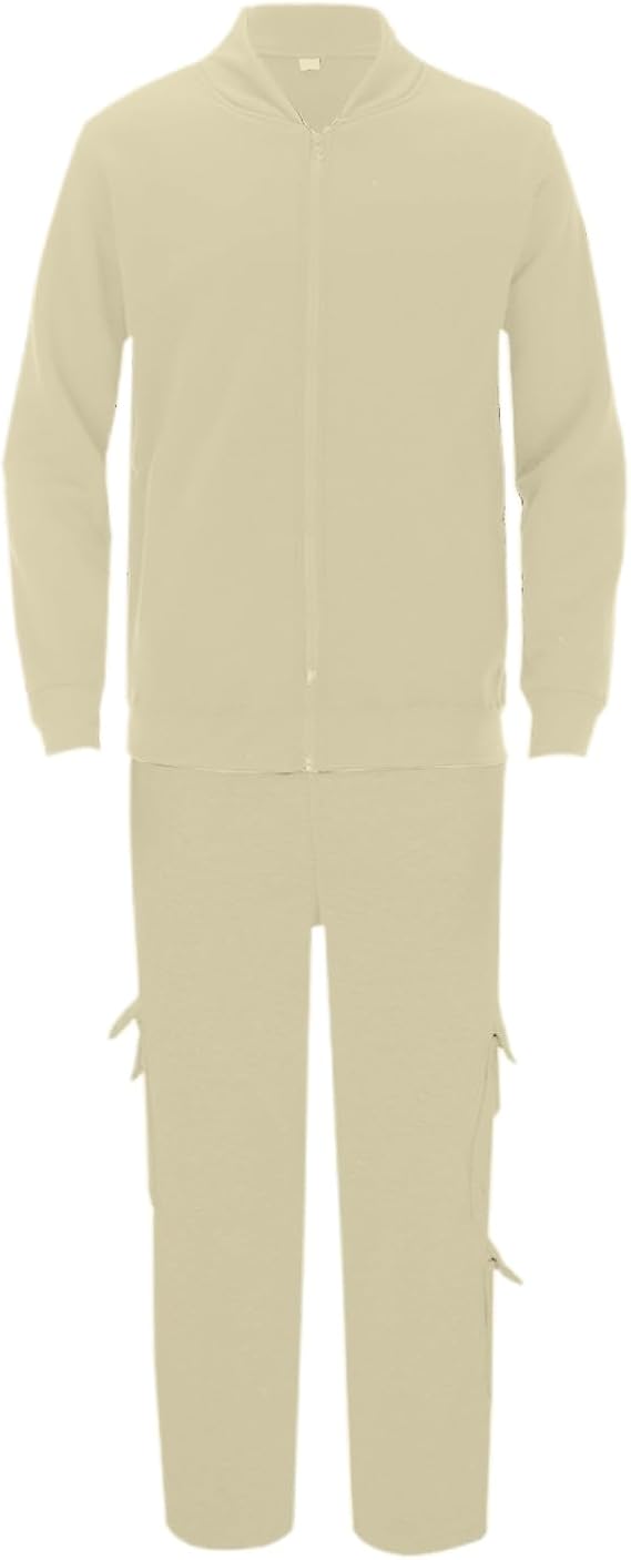 Mens Tracksuit Full Zip Bomber Jackets and Sweatpants Sweatsuits Zip Up Running Jacket Jogging Bottoms Set Trendy Catdigna Suit Business Outfits Comfortable Active Sports Track Suit