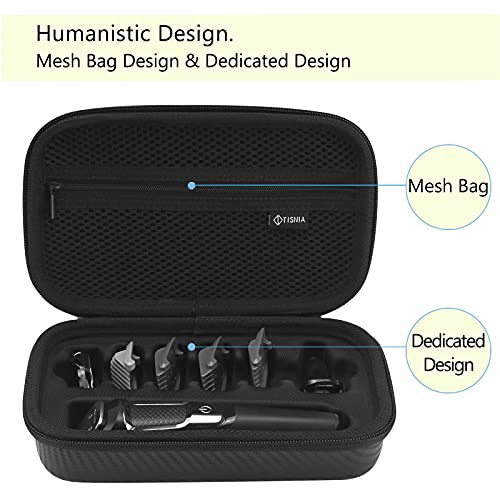 Tisnia Trimmer Case, For Philips Norelco Multigroomer All-In-One Trimmer, Series 3000 Mg3750, Men's Grooming Kit, Hair Trimmer & Beard Trimmer & Hair Clipper And Attachments (Black Texture,Only Case) #TOP1