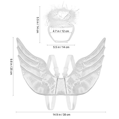 Popetpop 424P54PS174 Pet Dog Cat Halloween Costume Angel Wings Shape Clothing thumb #3