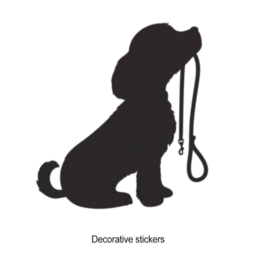 Cambia istantaneamente l'aspetto della stanza con gli adesivi murali adesivi per vetrine di negozi di animali in PVC, murali creativi con sagoma cane carino