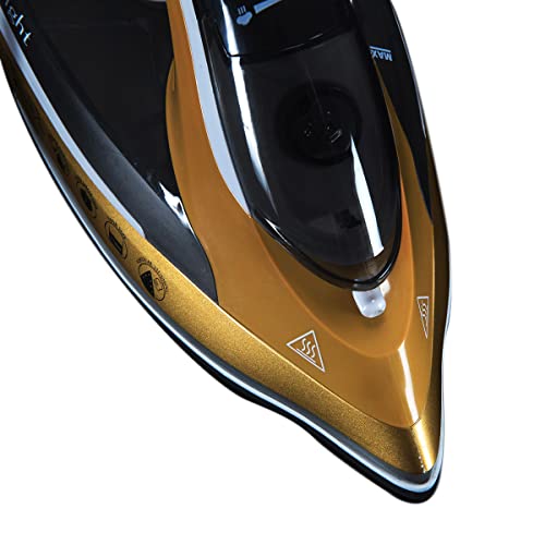 JML 2400W Cordless Iron - Steam Iron with Ceramic Soleplate, Quick Heating, 14g/min Continuous Steam - Clothes Steamer with Precision Tip and Safety Features - Phoenix Gold Freeflight - Image 4