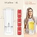 Lifewit 1 Gallon Drink Dispenser for Parties 2 Pcs, 4L Plastic Beverage Container with Stand for Juice/Tea/Soda & Lemonade, Clear Water Pitcher with Spigot for Mimosa Bar Hosting 39 x 16 cm/15x6