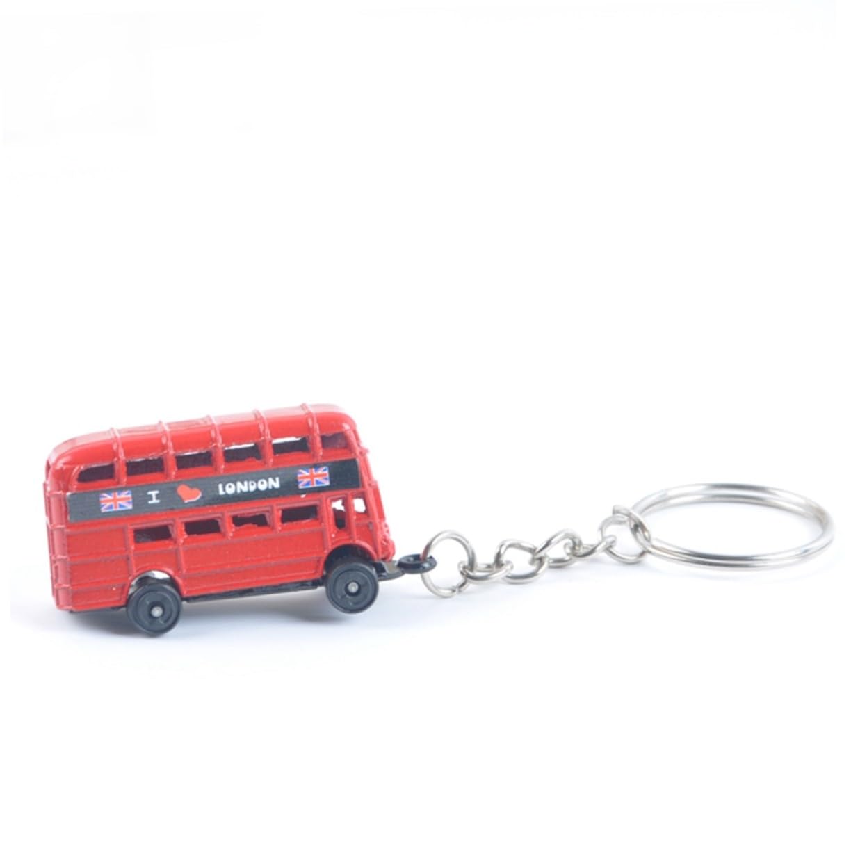 Ciieeo 16 Pezzi Portachiavi in Metallo con Bus e Cabina Portachiavi Creativo e Robusto Accessorio Regalo Souvenir Facile da Trasportare e Usare