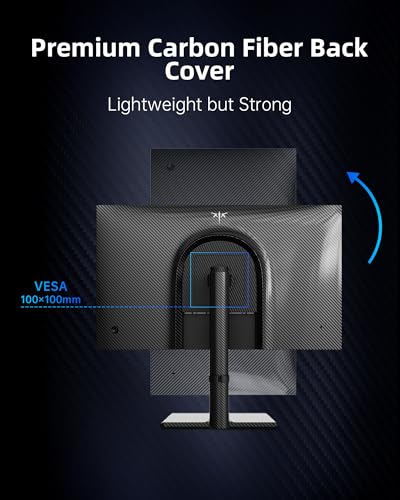 Image of KTC 27 Inch 4K Gaming Monitor - UHD 160Hz Monitor with Fast IPS Panel, 1ms MPRT, 140%sRGB, HDR 400, Adaptive Sync, HDMI DisplayPort, Height Tilt Pivot Swivel Adjustable, Carbon Fiber Backcover, U27T6